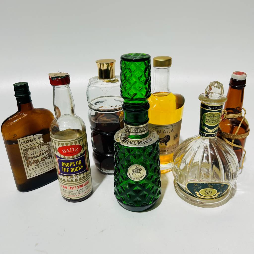BOTTLES, Assorted Liquor (Period Style)